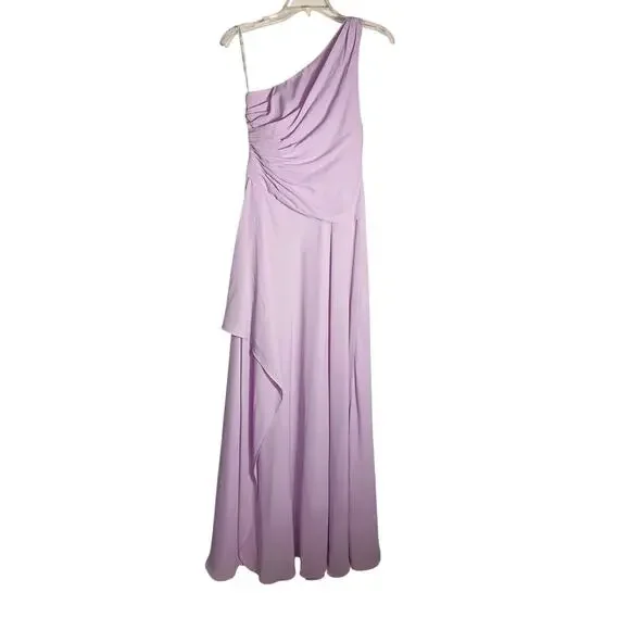Celebrate DB Studio one shoulder Lavender Maxi Dress Size 0 - Picture 1 of 3